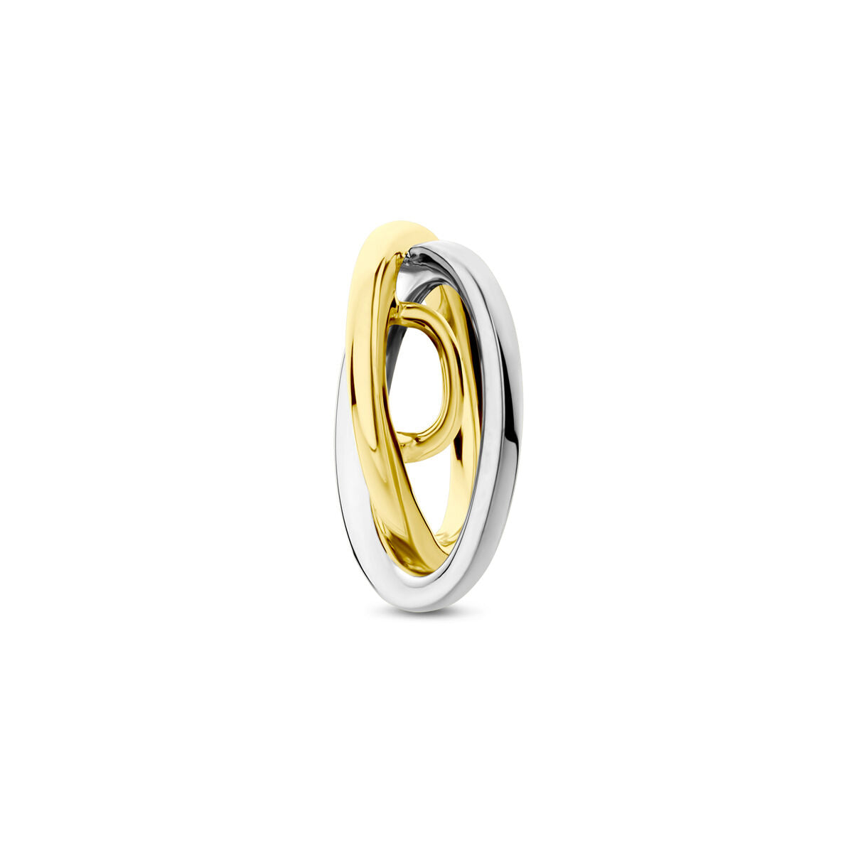 hanger diamant 0.05ct h si 14K bicolor goud geel/wit