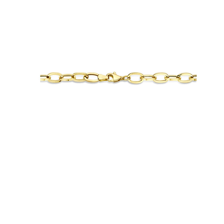 Gold ladies chain paper clip square tube 14K
