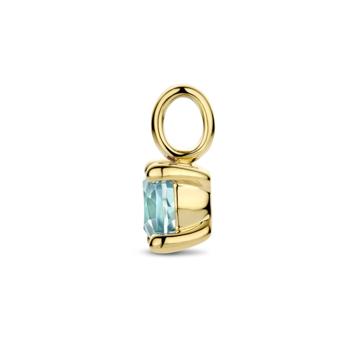 hanger blauw topaas 14K geelgoud