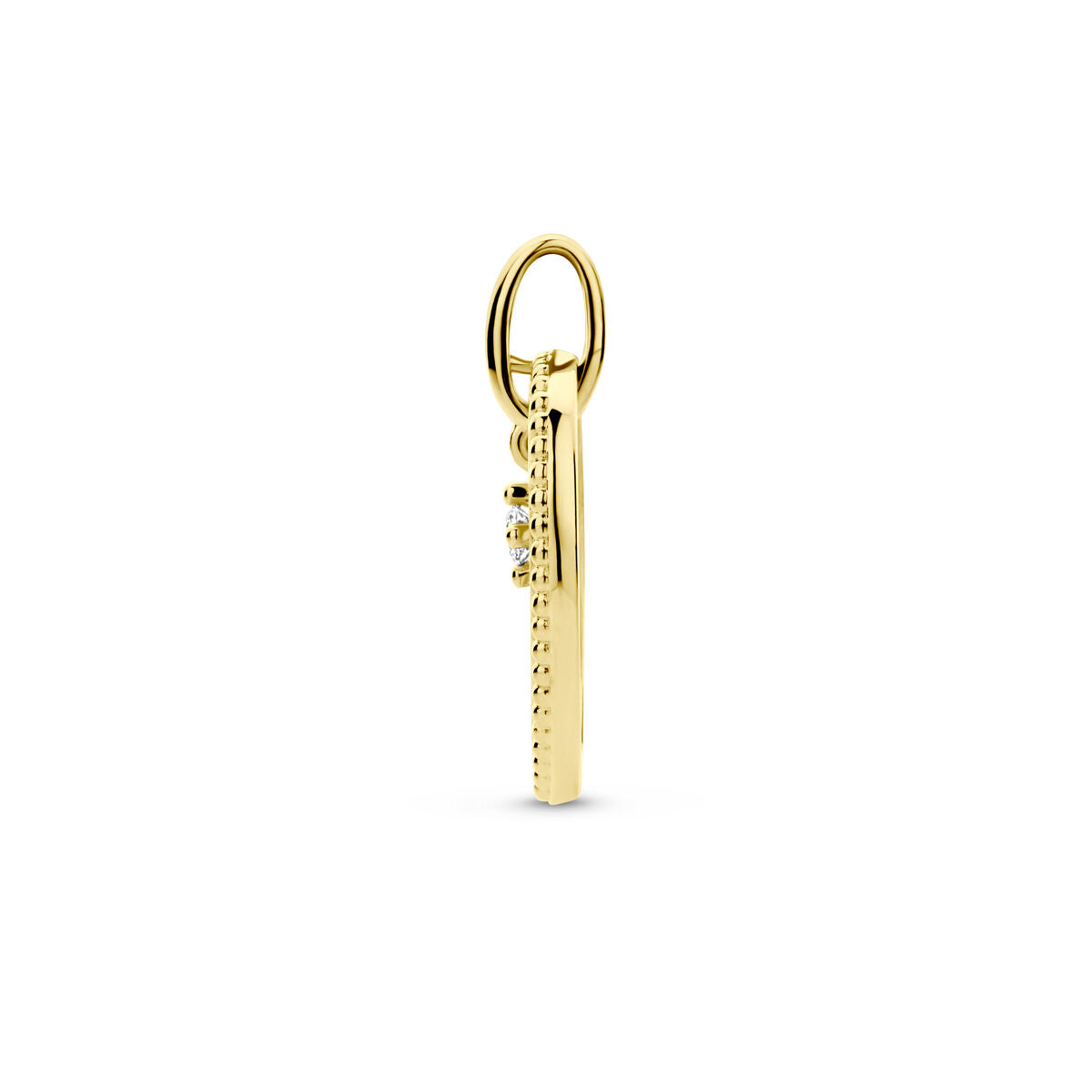 pendant diamond 0.06ct h si 14K yellow gold