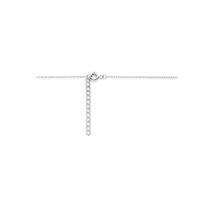 necklace heart 41+ 4 cm silver rhodium plated