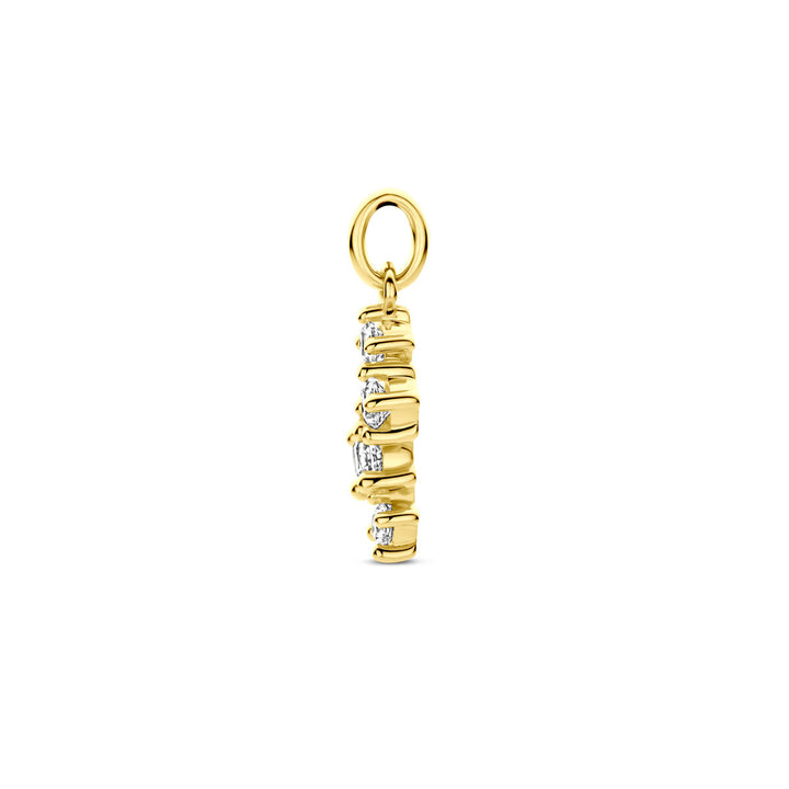 pendant zirconia 14K yellow gold