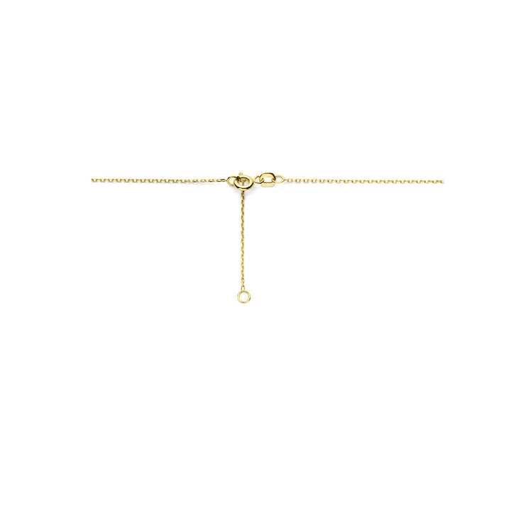 clover necklace 42 - 45 cm 14K yellow gold