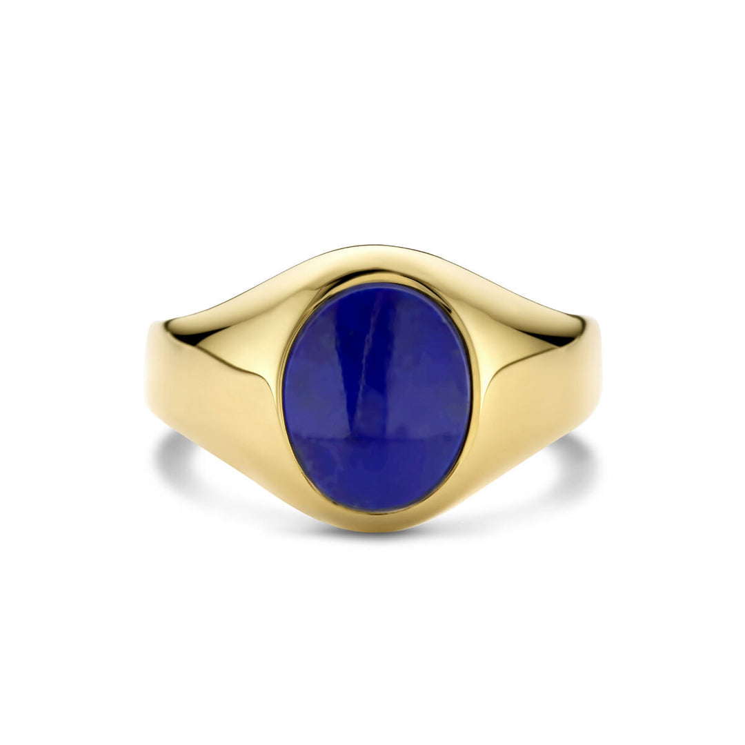 zegelring lapis 14K geelgoud