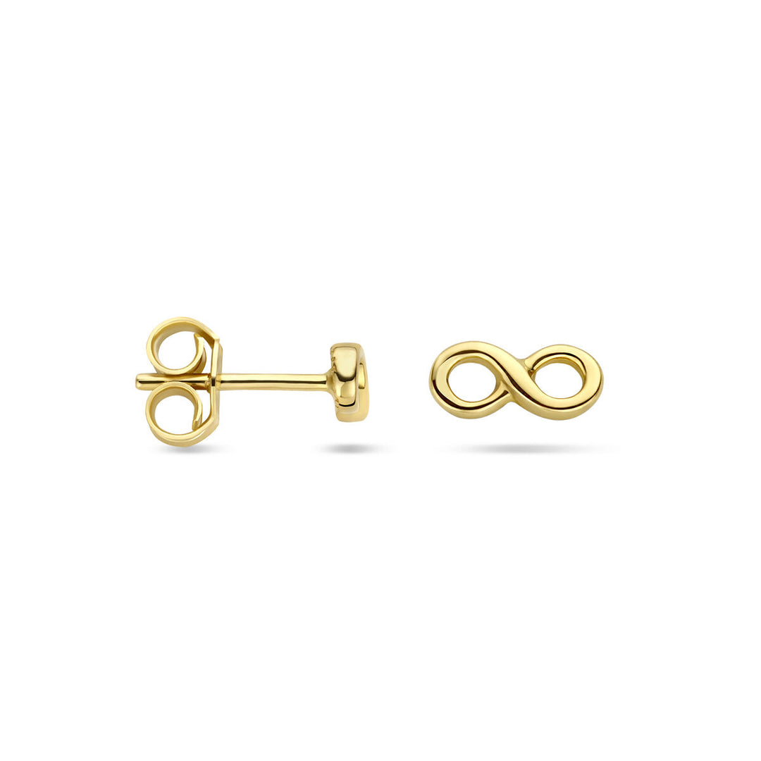 oorknoppen infinity 14K geelgoud