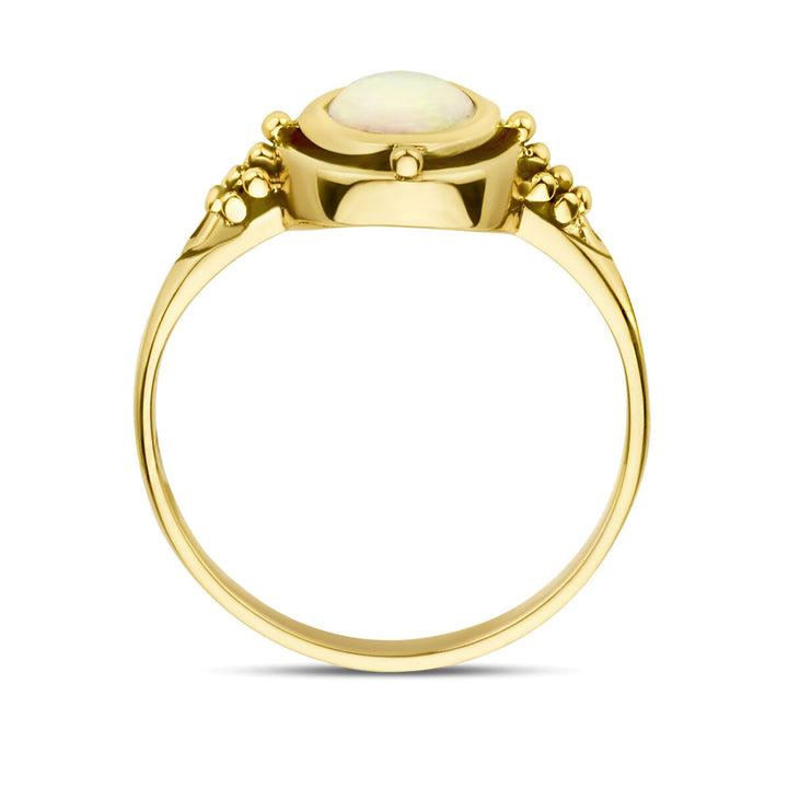 Vintage-Ring Opal Oxi 14K Gelbgold