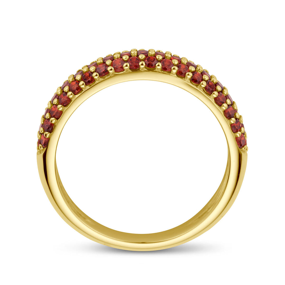 ring garnet 14K yellow gold