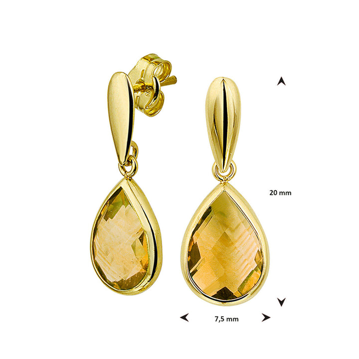 citrine earrings 14K yellow gold