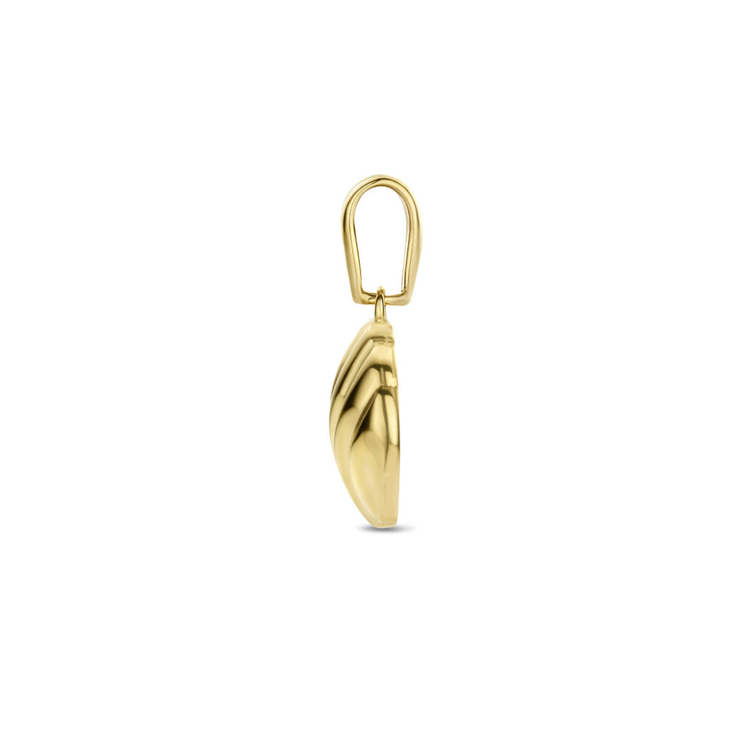 pendant round 14K yellow gold