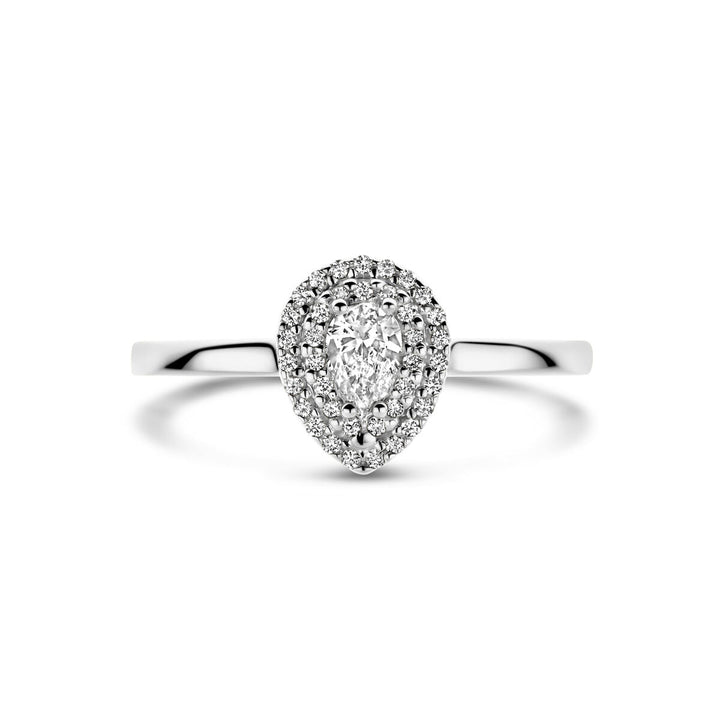 ring diamant 0.36ct h si 14K witgoud