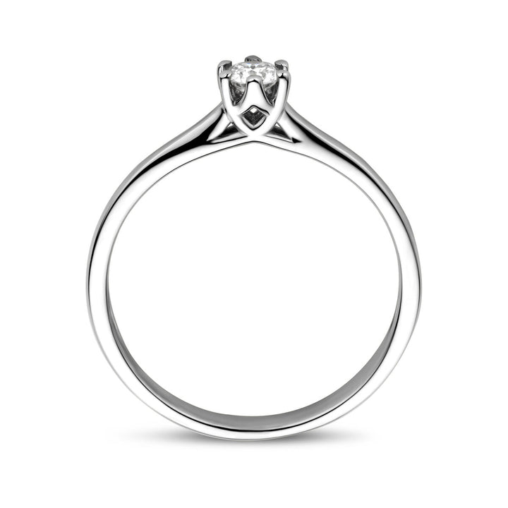 Verlobungsring Diamant 0,15 ct H SI 14K Weißgold