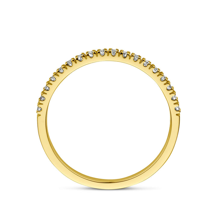 ring with birthstone zirconia April 14K yellow gold