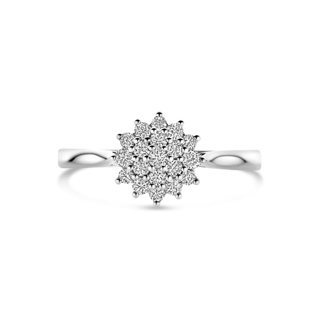 ring lab grown diamant 0.33ct h si 14K witgoud