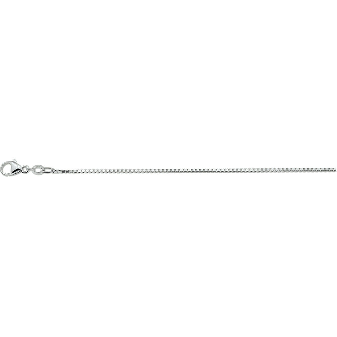 Zilveren venetiaans collier van 1,1 mm met een karabijnsluiting.