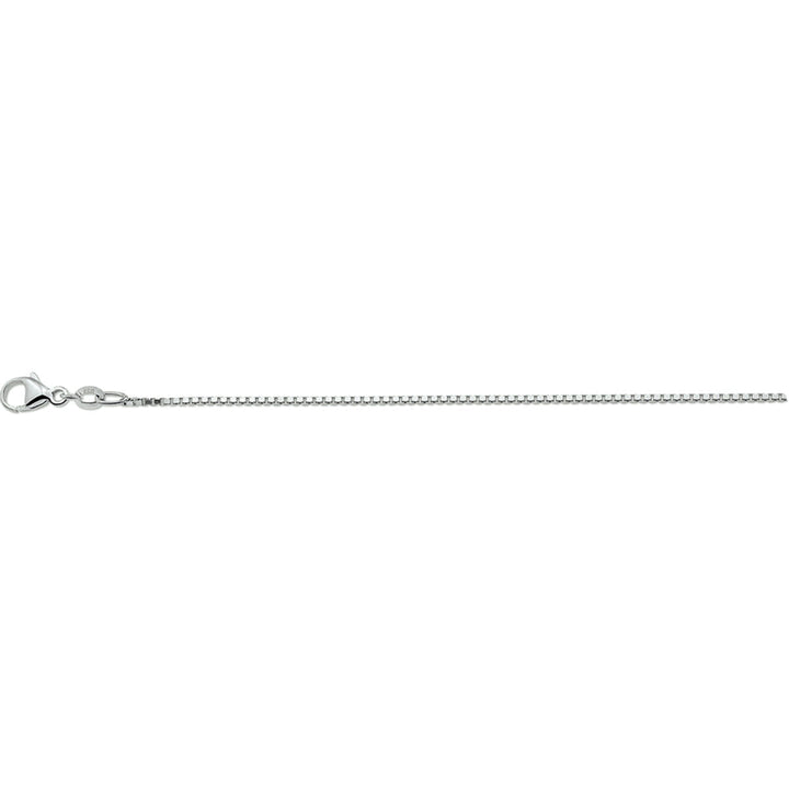 Zilveren venetiaans collier van 1,1 mm met een karabijnsluiting.