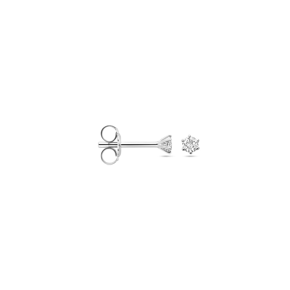 oorknoppen diamant h si 14K witgoud