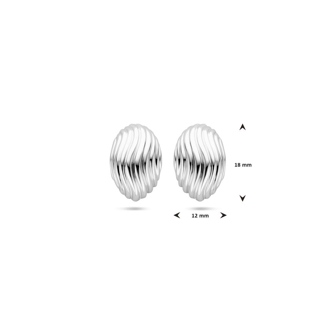 oorknoppen 18 mm zilver gerhodineerd