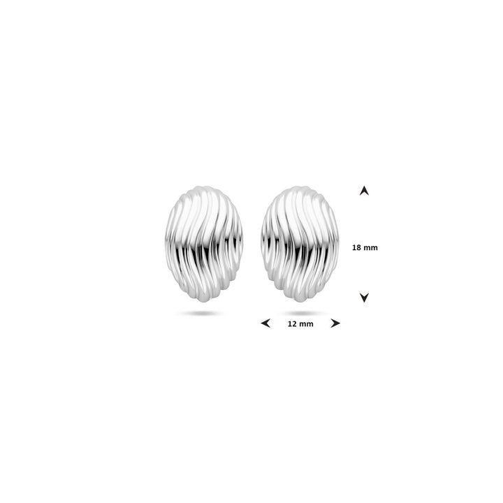oorknoppen 18 mm zilver gerhodineerd