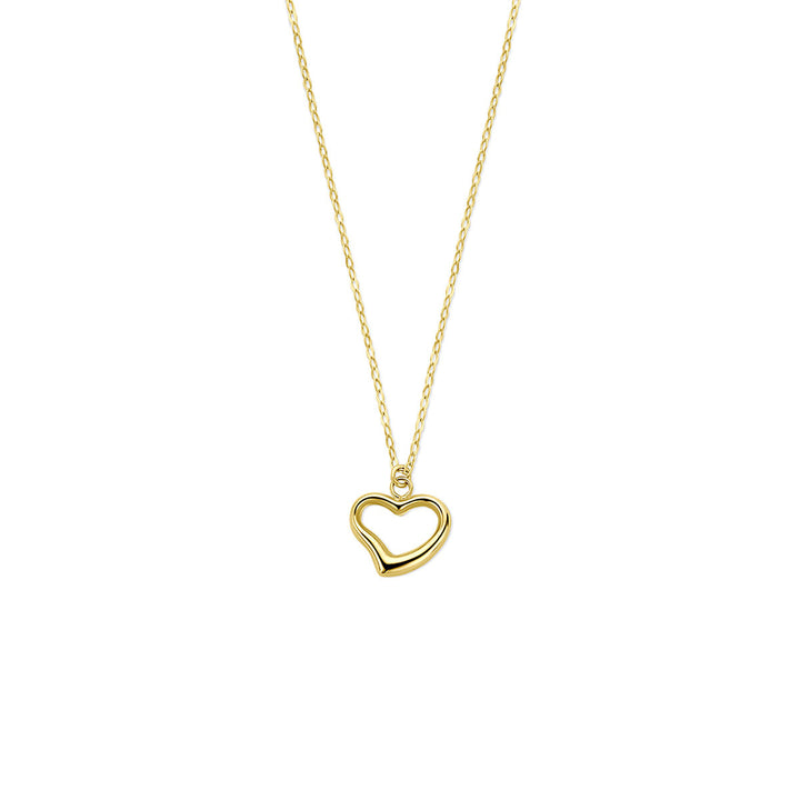 14k Geelgouden collier met hart hanger