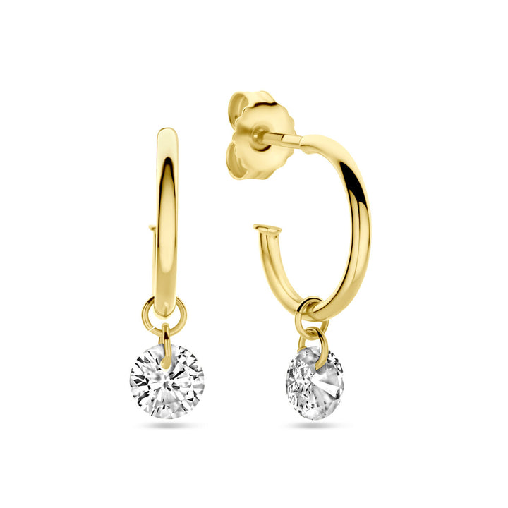 stekeroorringen zirkonia 19 mm 14K geelgoud