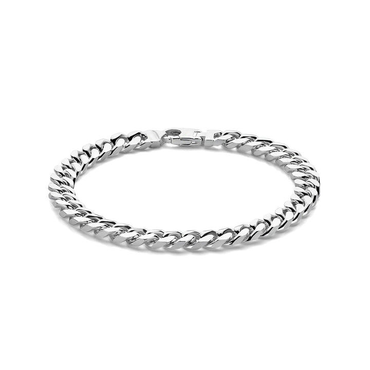 Silver bracelet men's gourmette 7.0 mm