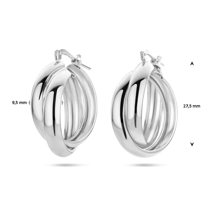 oorringen zilver gerhodineerd