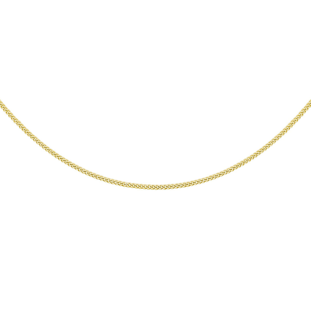 Halskette Gourmette 4-seitiger Schliff 1,2 mm 3 Mikron Silber vergoldet (gelb)