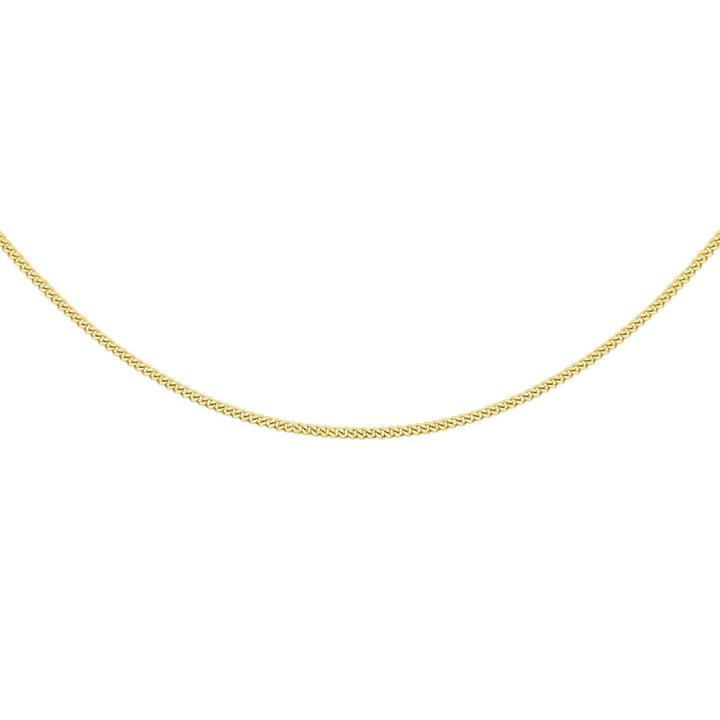 Halskette Gourmette 4-seitiger Schliff 1,2 mm 3 Mikron Silber vergoldet (gelb)