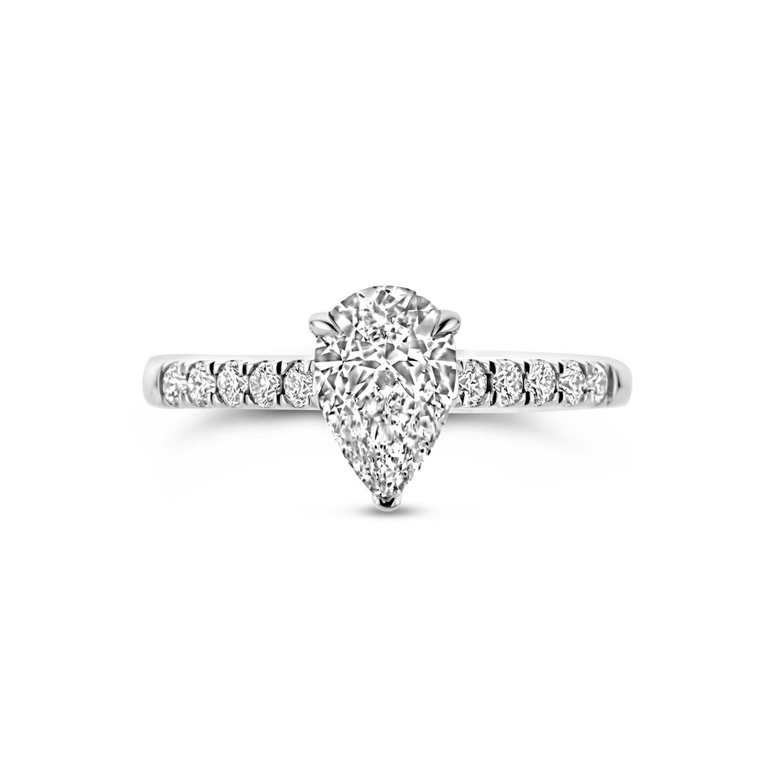 ring lab grown diamant 1.22ct h si 14K witgoud