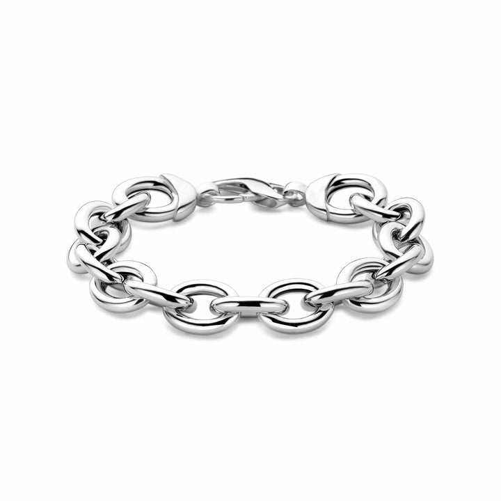 armband anker 13 mm 19,5 cm zilver gerhodineerd