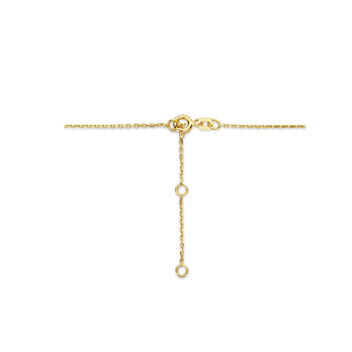 collier bolletjes gediamanteerd 2,5 mm  40 - 42 - 44 cm 14K geelgoud
