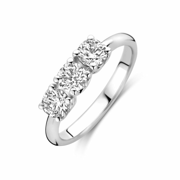 ring trilogie lab grown diamant 0.90ct g vs 14K witgoud