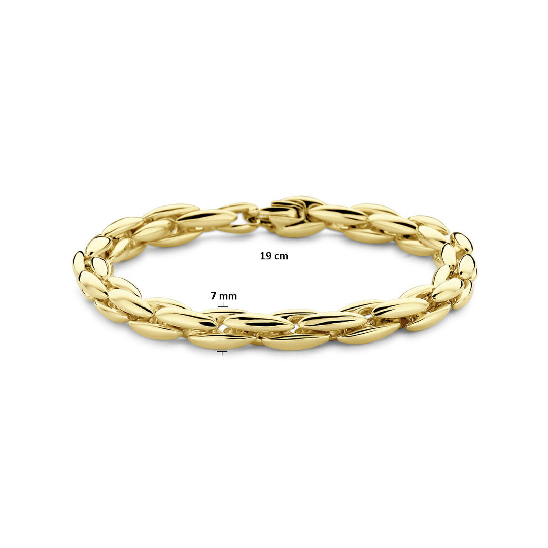 Gold bracelet ladies fantasy link 14K