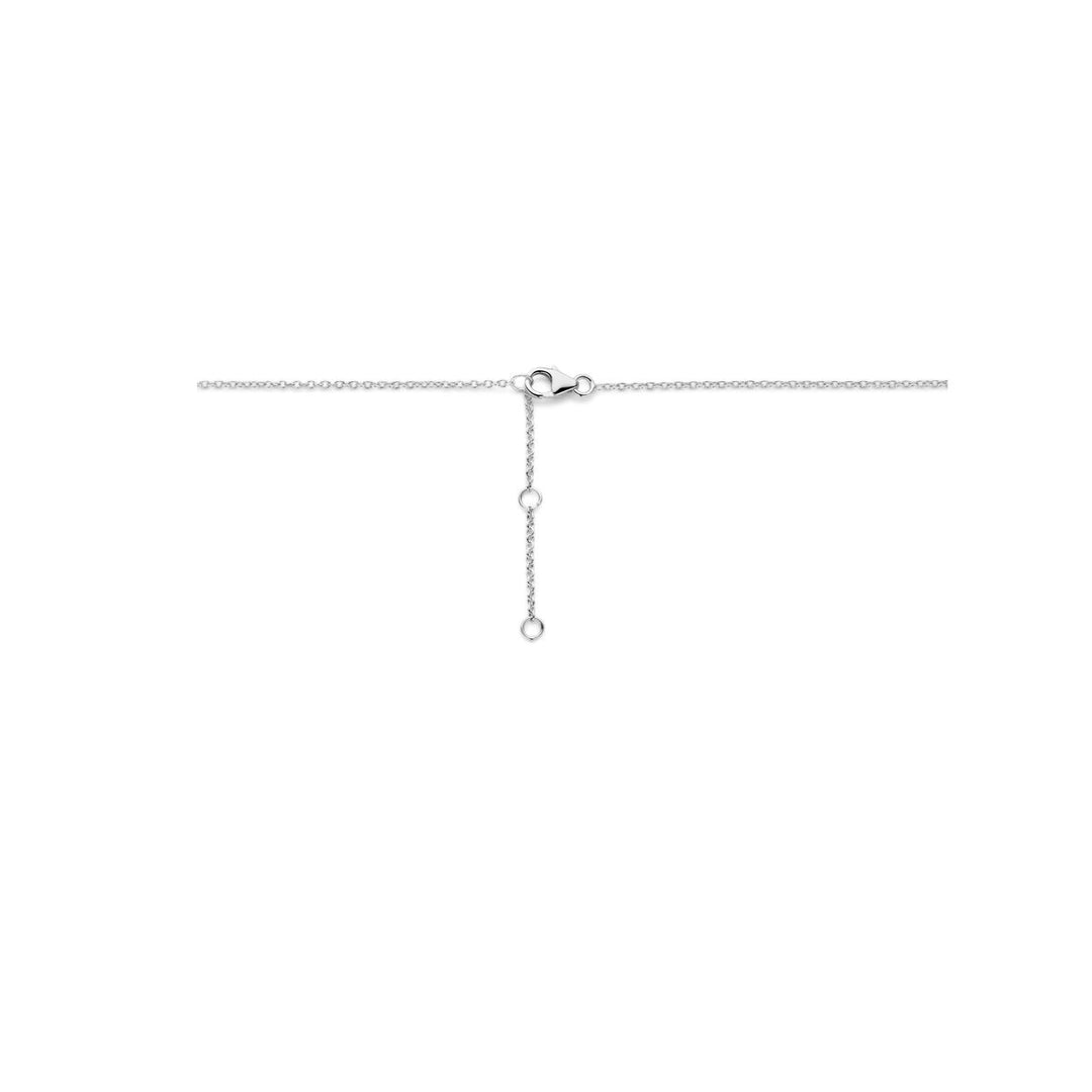 collier strik 41 - 43 - 45 cm zilver gerhodineerd