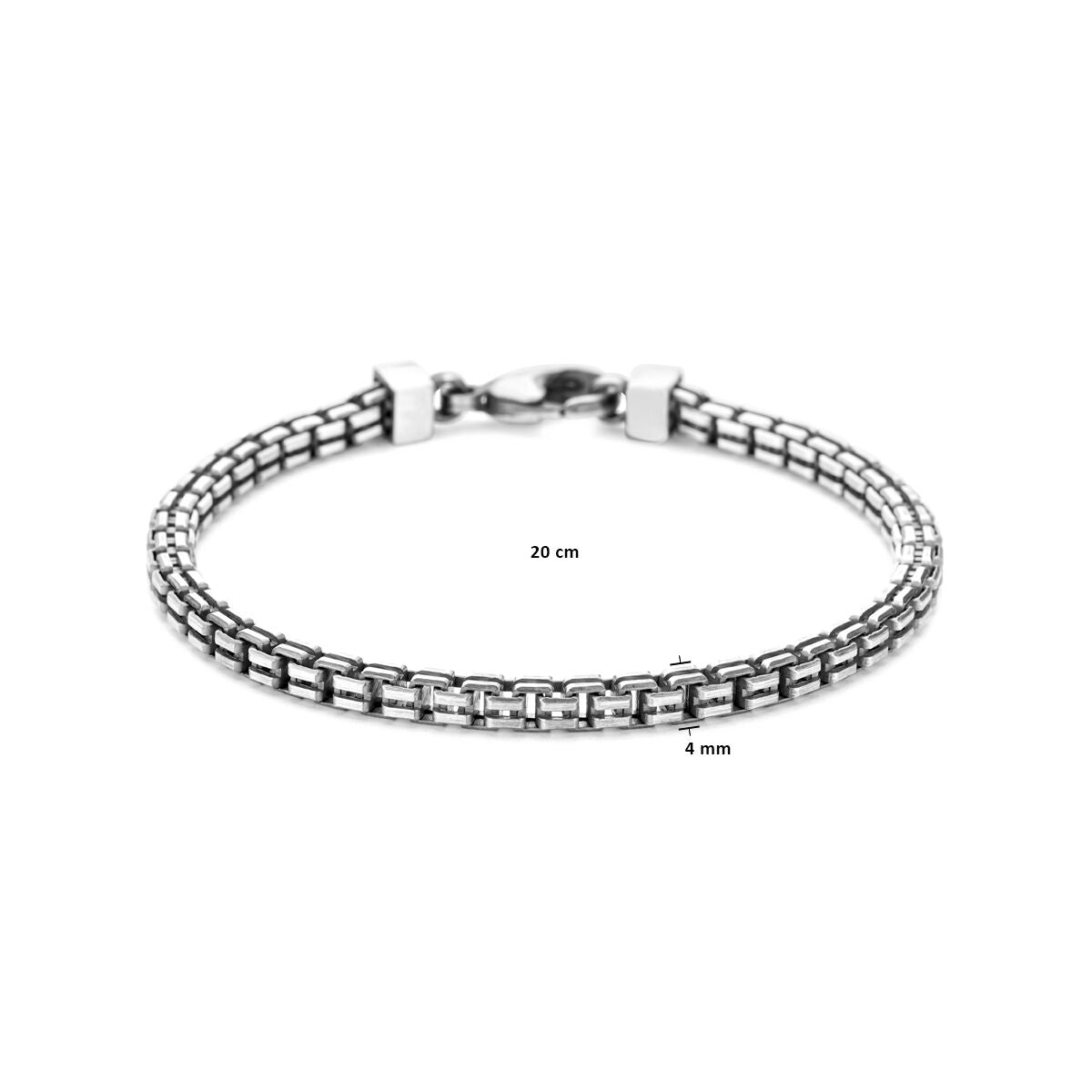 bracelet oxi 3.0 mm silver oxidized