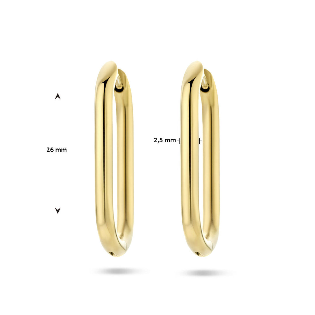 drop earrings paperclip ion plating stainless steel