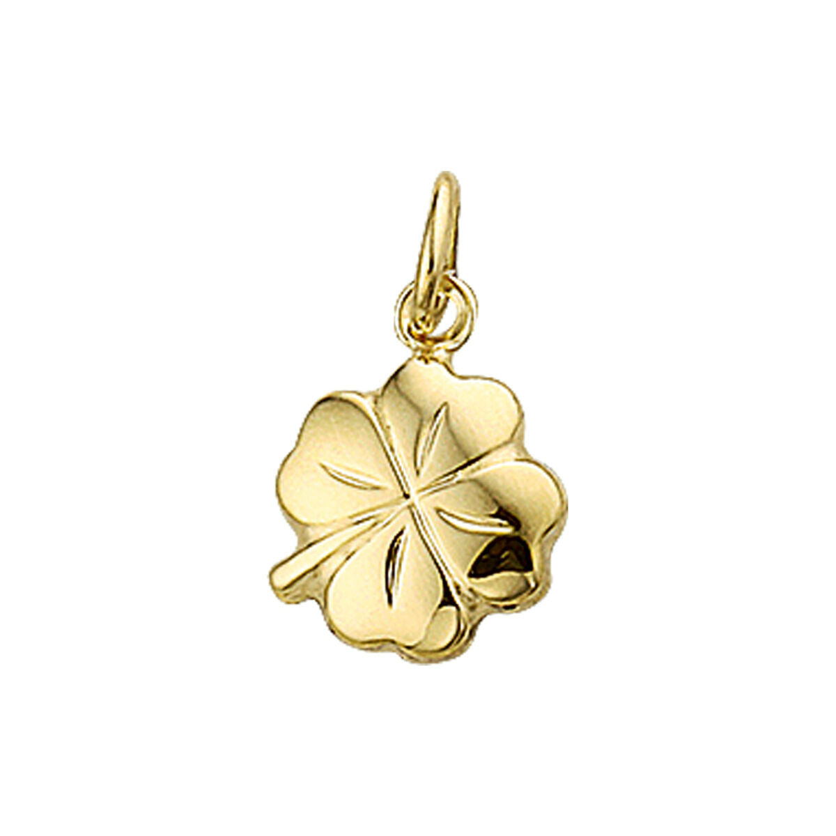 pendant clover 2-sided 14K yellow gold