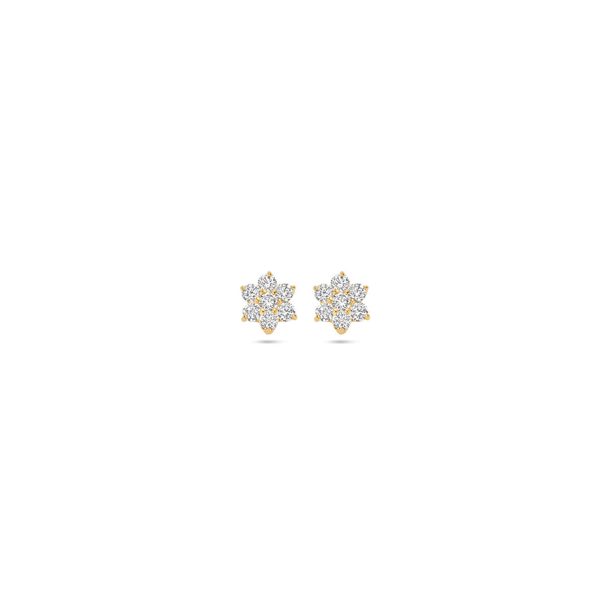 oorknoppen rozet 14K geelgoud