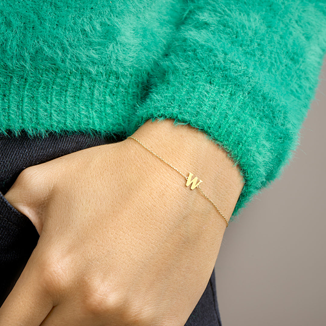 armband letter 14K geelgoud