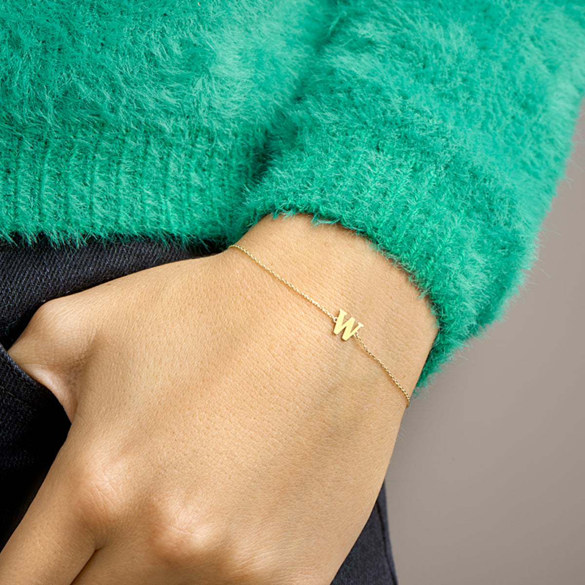armband letter 14K geelgoud