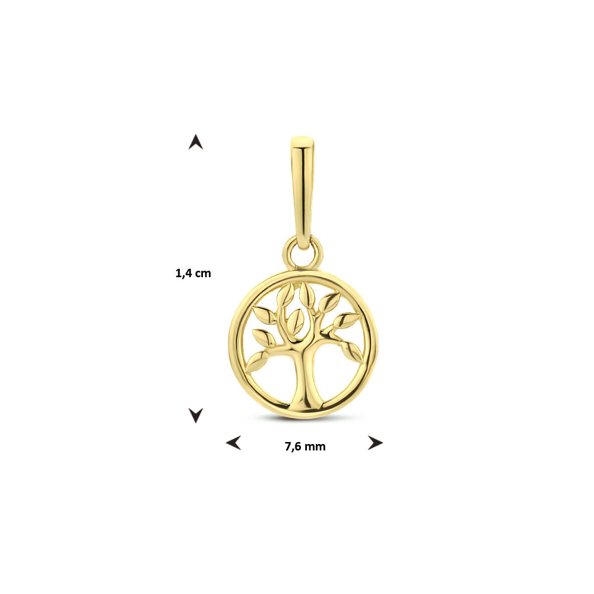 pendant tree of life 14K yellow gold