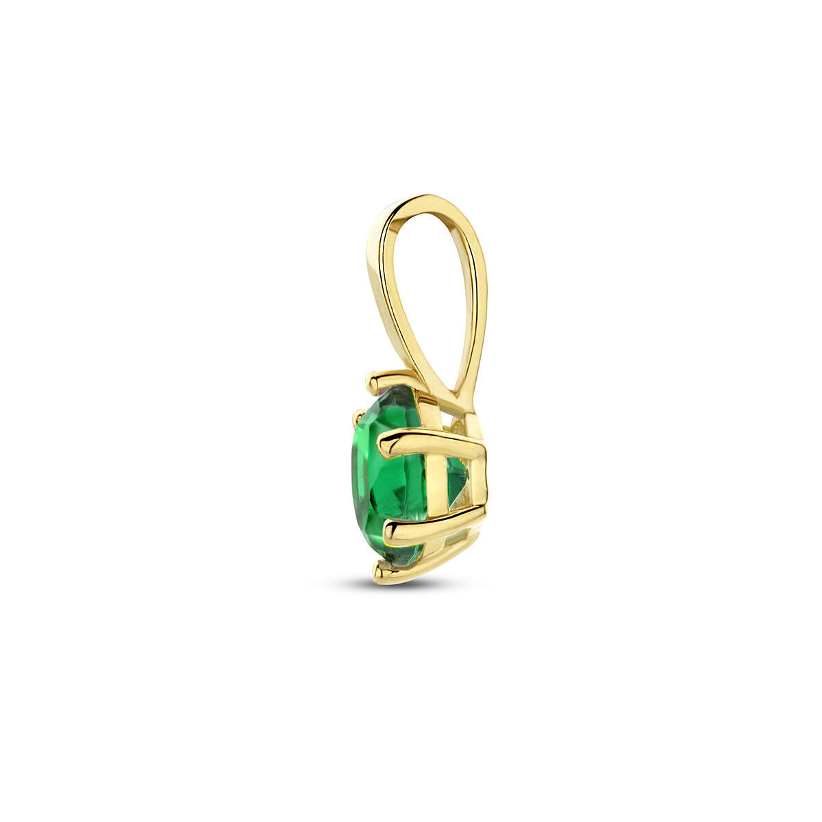 pendant with birthstone zirconia 14K yellow gold