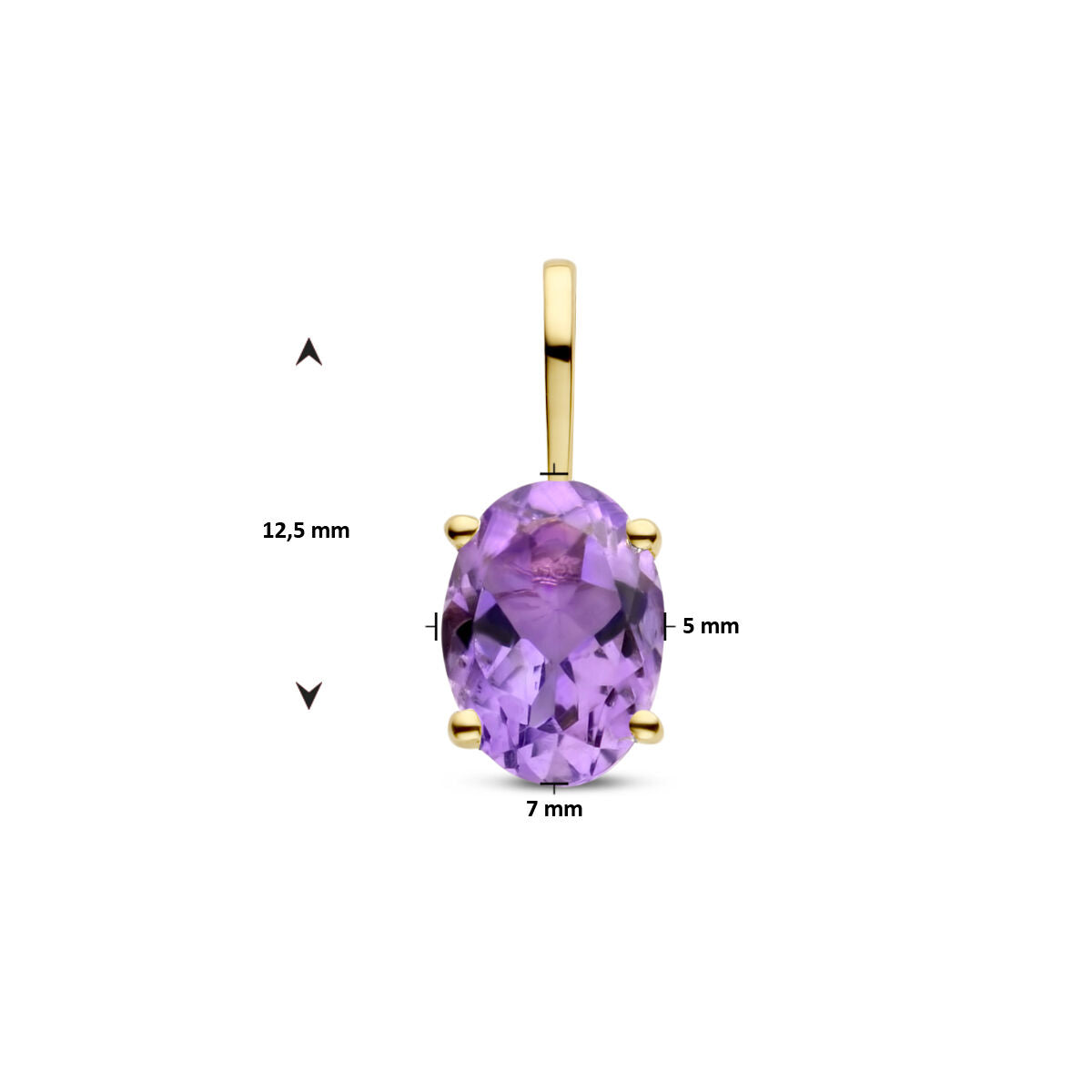 pendant with birthstone 14K yellow gold
