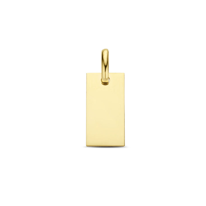 engraving pendant rectangle 14K yellow gold