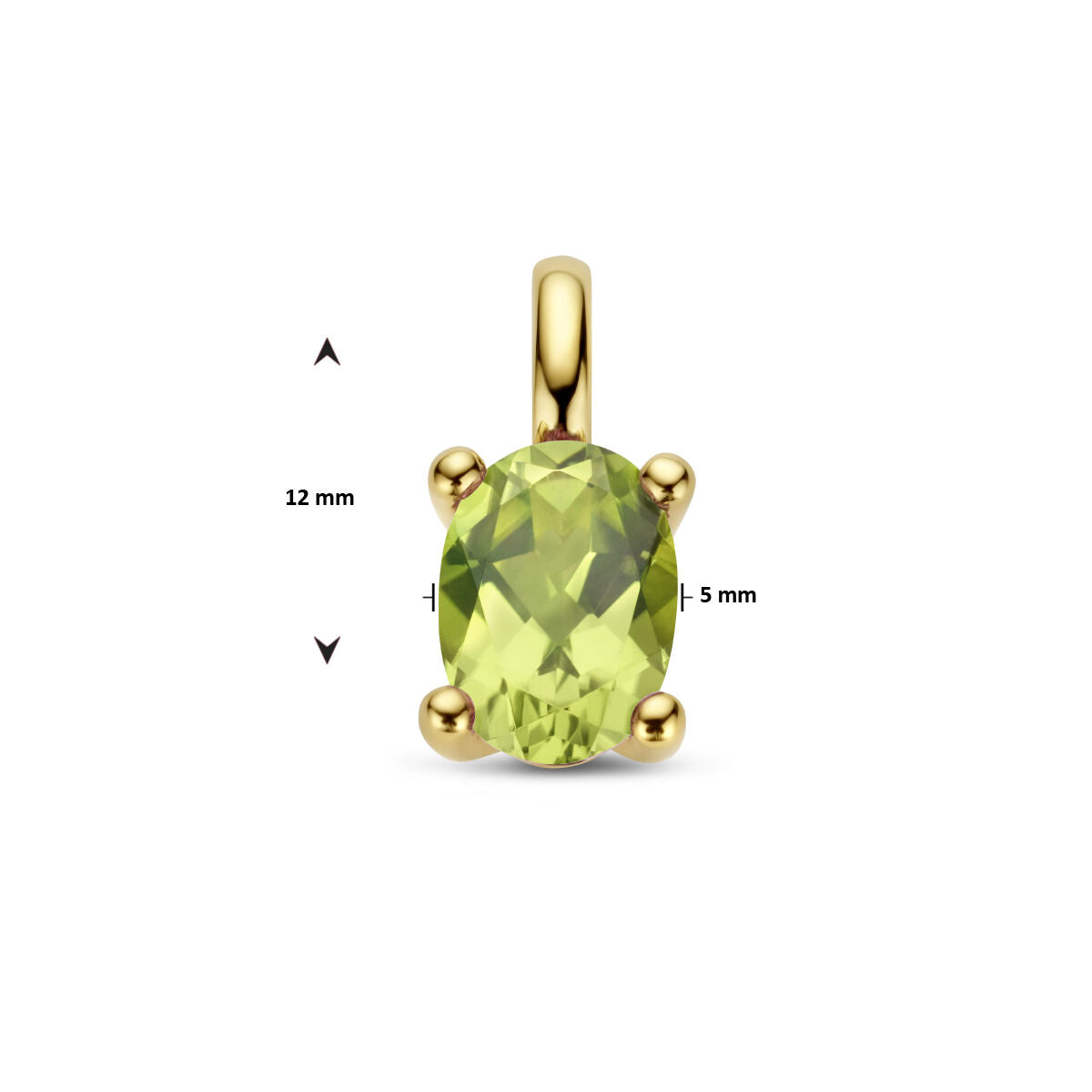 pendant peridot 14K yellow gold