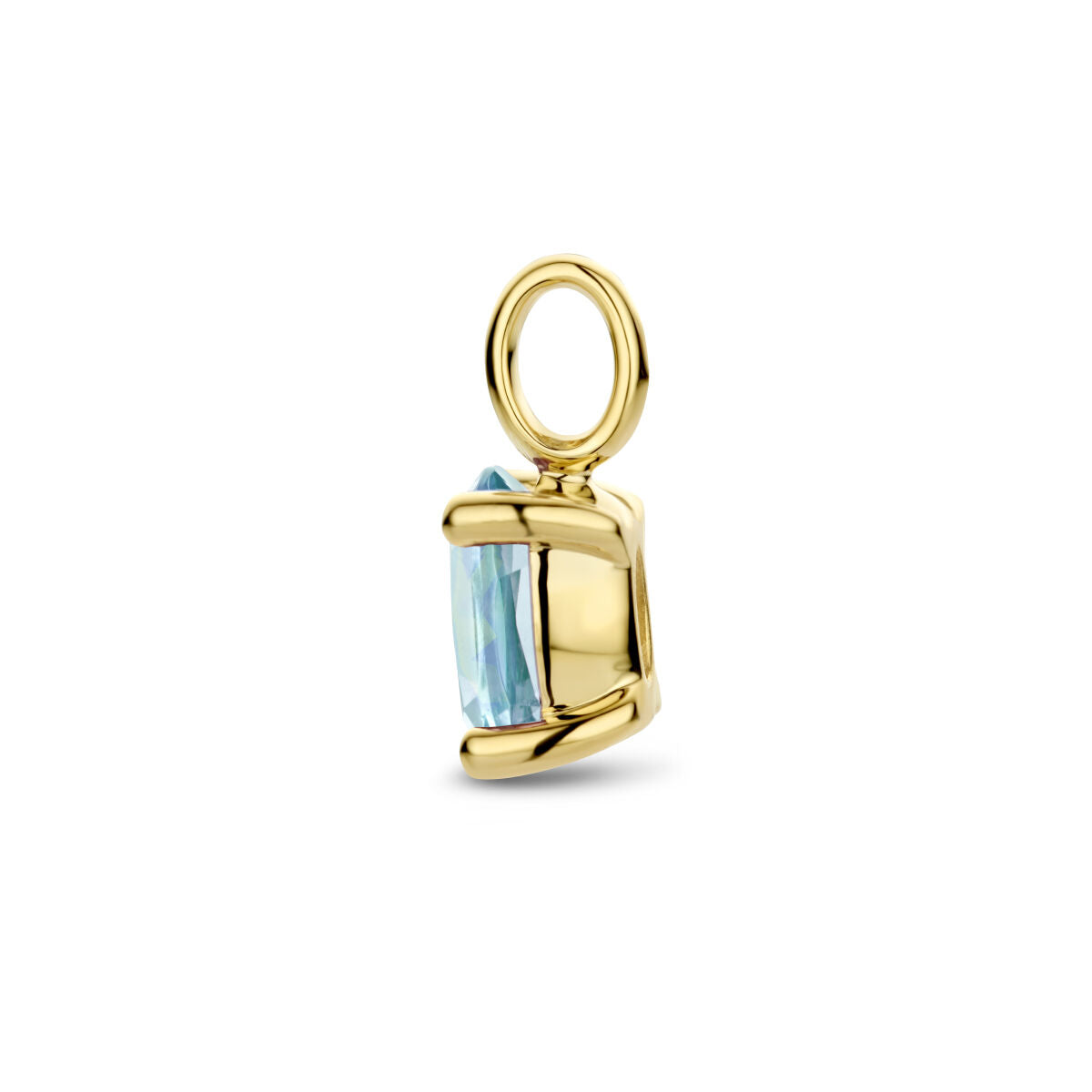 pendant blue topaz 14K yellow gold
