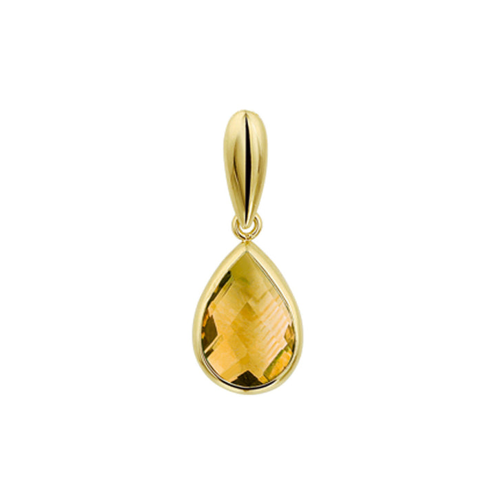 pendant citrine 14K yellow gold