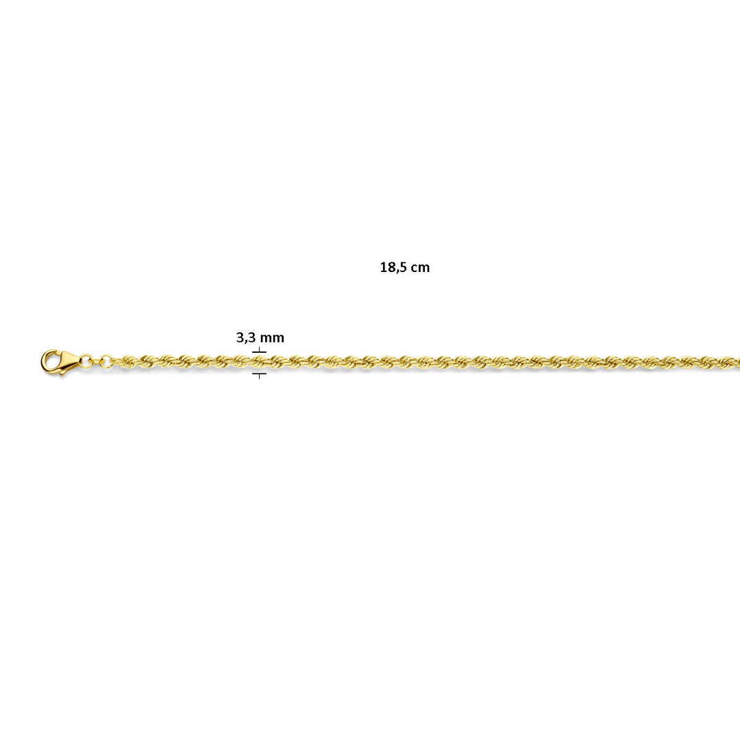 cord 3.3 mm solid 14K yellow gold
