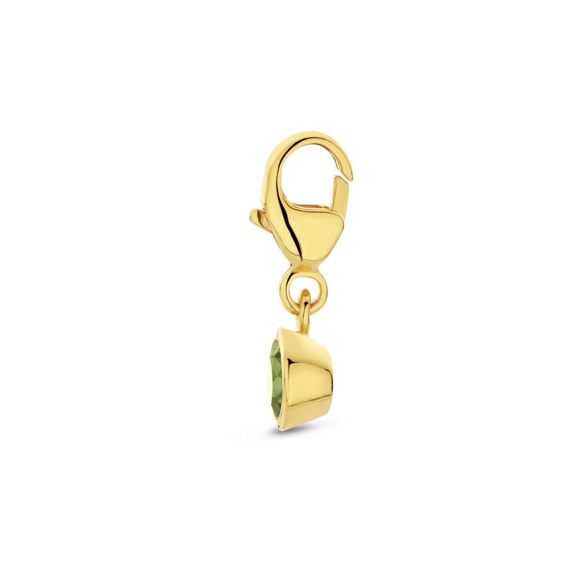 lock charm with birthstone 14K yellow gold