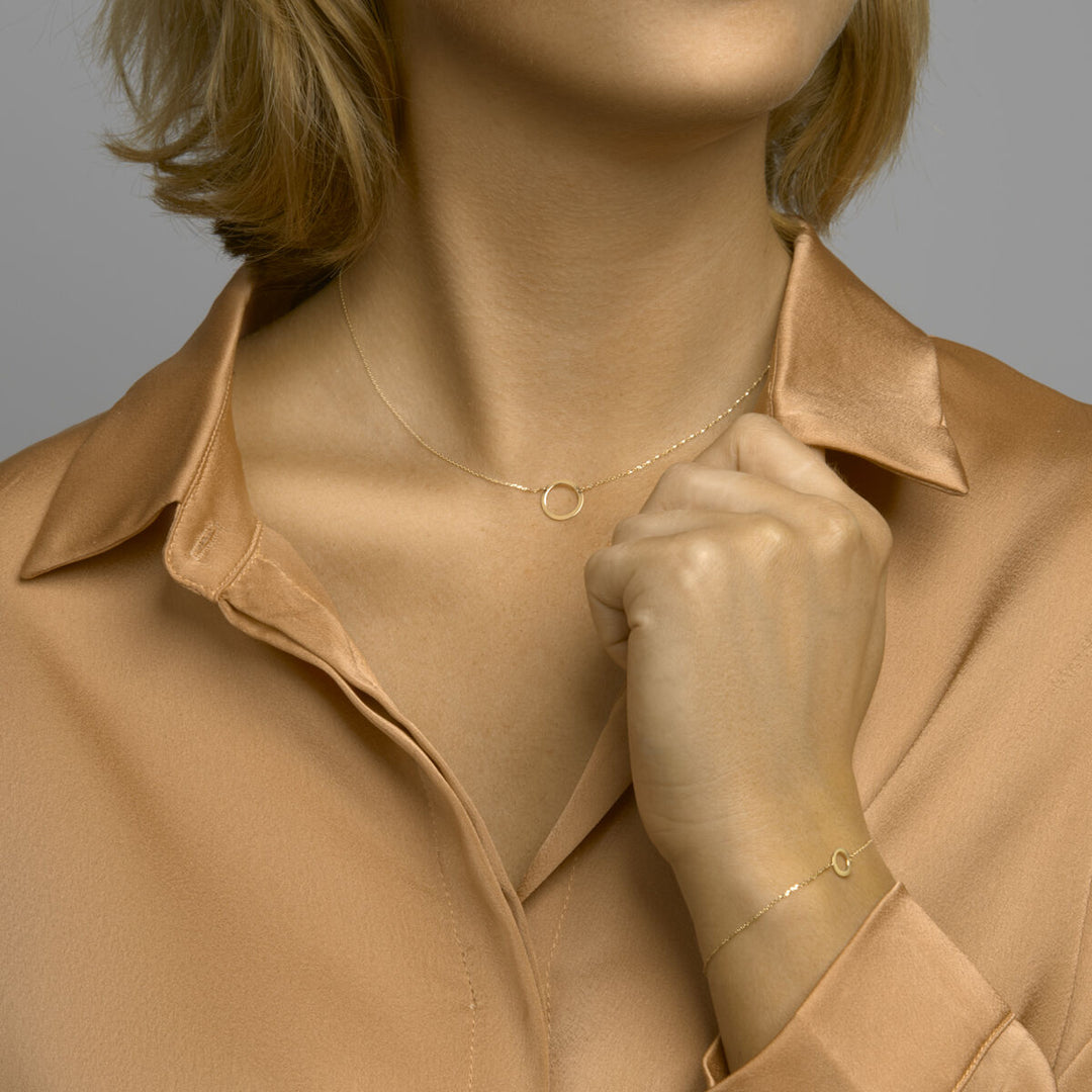 bracelet round 16.5 - 17.5 - 18.5 cm 14K yellow gold